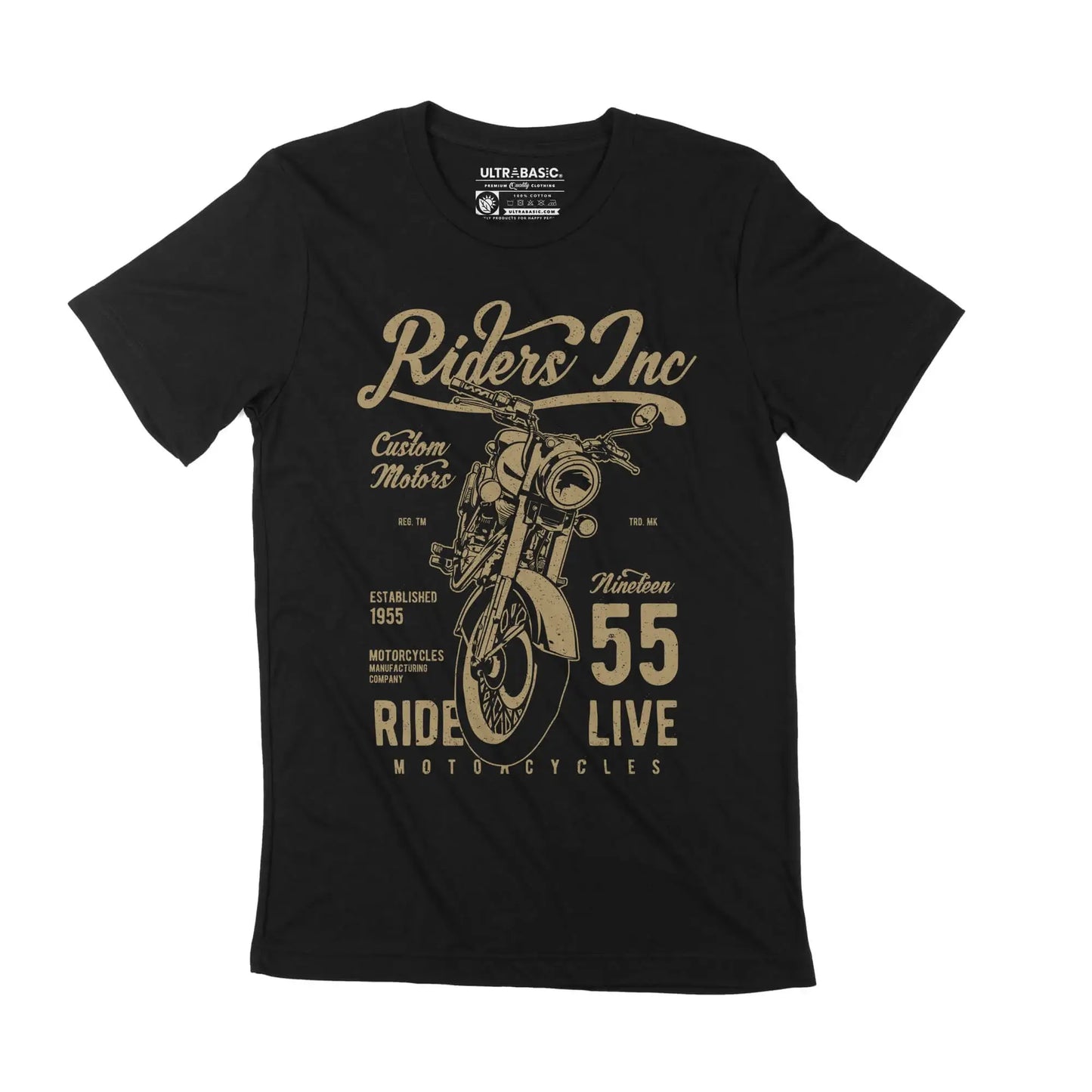 Men's Graphic T-Shirt Live Ride Motorcycles - Custom Motors Created In 1955 69th Birthday Anniversary 69 Year Old Gift 1955 Vintage Eco-Friendly Short Sleeve Novelty Tee