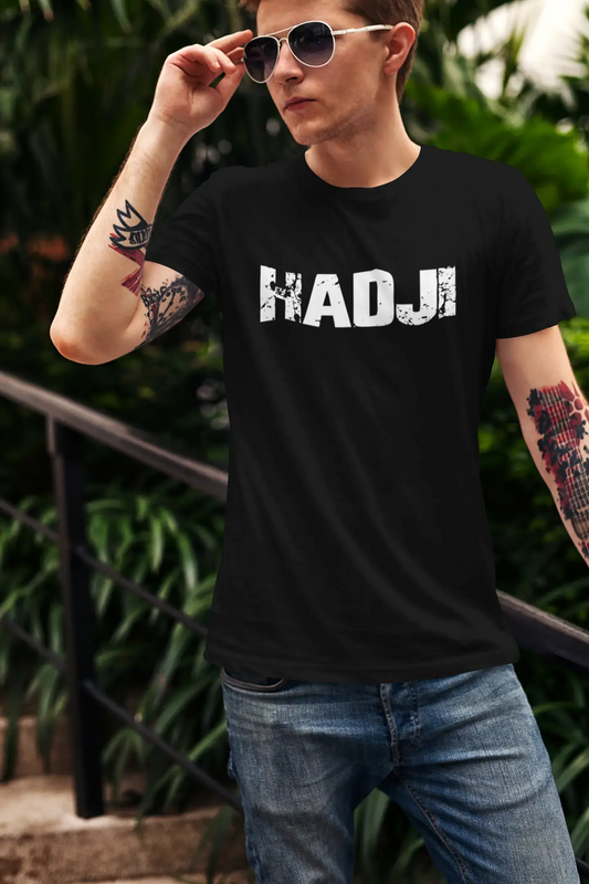 hadji Men's Retro T shirt Black Birthday Gift 00553