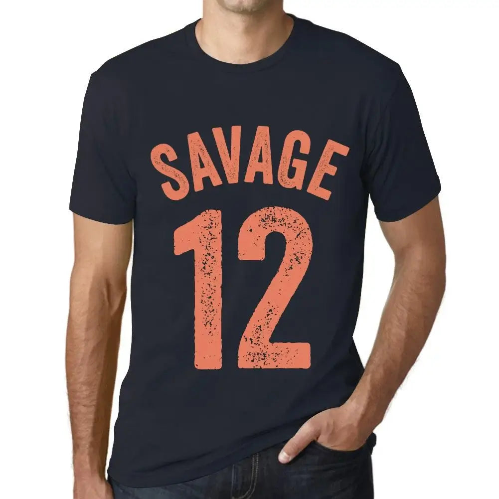 Men's Graphic T-Shirt Savage 12 12nd Birthday Anniversary 12 Year Old Gift 2012 Vintage Eco-Friendly Short Sleeve Novelty Tee