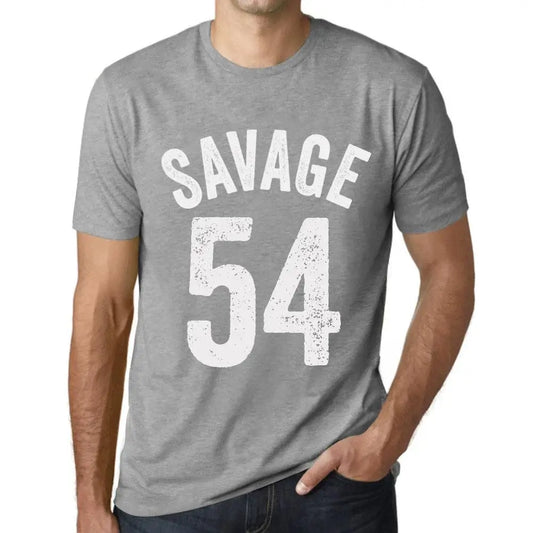 Men's Graphic T-Shirt Savage 54 54th Birthday Anniversary 54 Year Old Gift 1970 Vintage Eco-Friendly Short Sleeve Novelty Tee