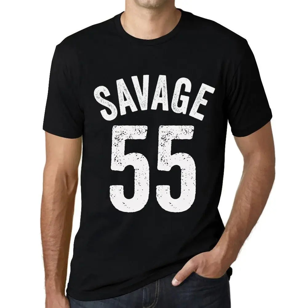 Men's Graphic T-Shirt Savage 55 55th Birthday Anniversary 55 Year Old Gift 1969 Vintage Eco-Friendly Short Sleeve Novelty Tee