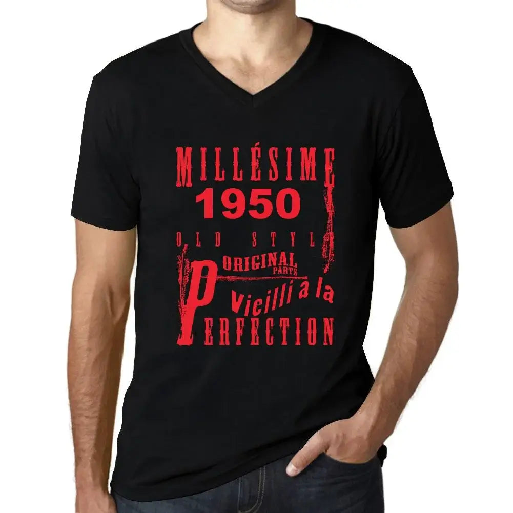 Men's Graphic T-Shirt 1950 À La Perfection 74th Birthday Anniversary 74 Year Old Gift 1950 Vintage Eco-Friendly Short Sleeve Novelty Tee