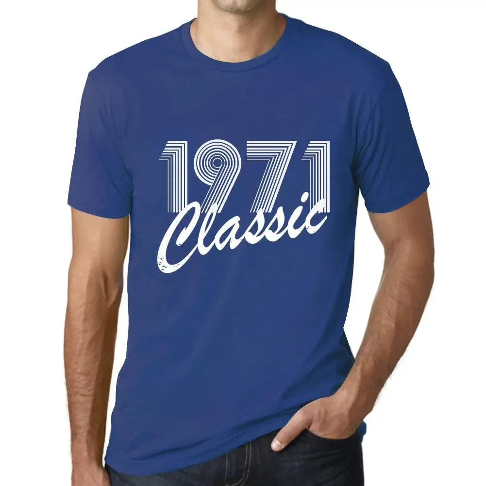 Men's Graphic T-Shirt Classic 1971 53rd Birthday Anniversary 53 Year Old Gift 1971 Vintage Eco-Friendly Short Sleeve Novelty Tee