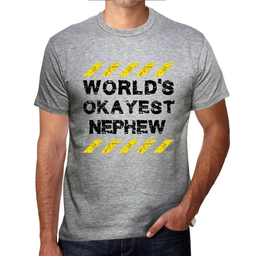 Men's Graphic T-Shirt Worlds Okayest Nephew Eco-Friendly Limited Edition Short Sleeve Tee-Shirt Vintage Birthday Gift Novelty