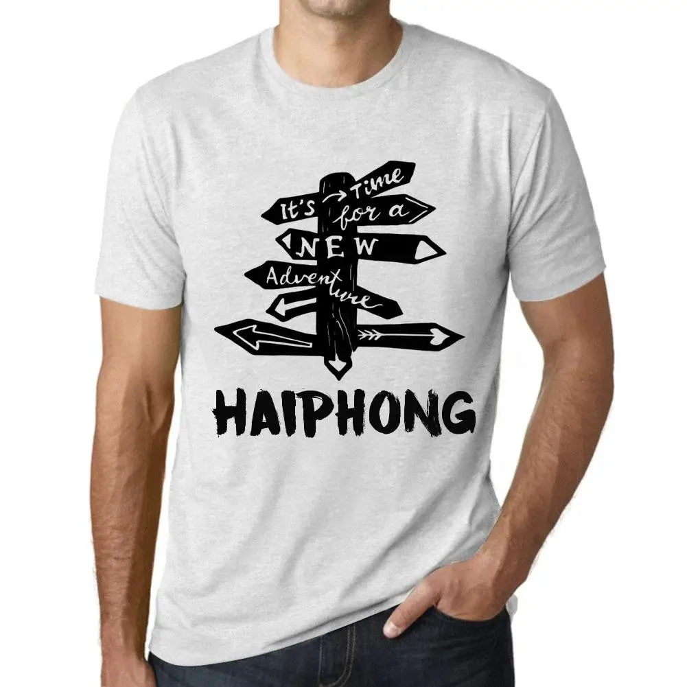 Men's Graphic T-Shirt It’s Time For A New Adventure In Haiphong Eco-Friendly Limited Edition Short Sleeve Tee-Shirt Vintage Birthday Gift Novelty