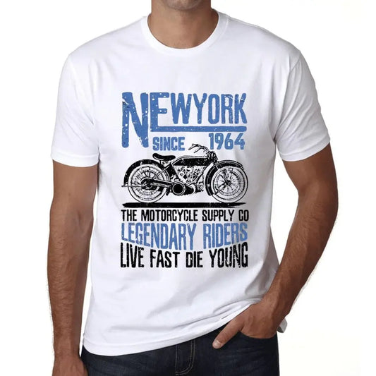 Men's Graphic T-Shirt Motorcycle Legendary Riders Since 1964 60th Birthday Anniversary 60 Year Old Gift 1964 Vintage Eco-Friendly Short Sleeve Novelty Tee