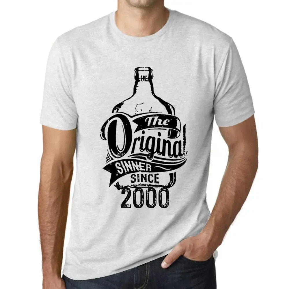 Men's Graphic T-Shirt The Original Sinner Since 2000 24th Birthday Anniversary 24 Year Old Gift 2000 Vintage Eco-Friendly Short Sleeve Novelty Tee