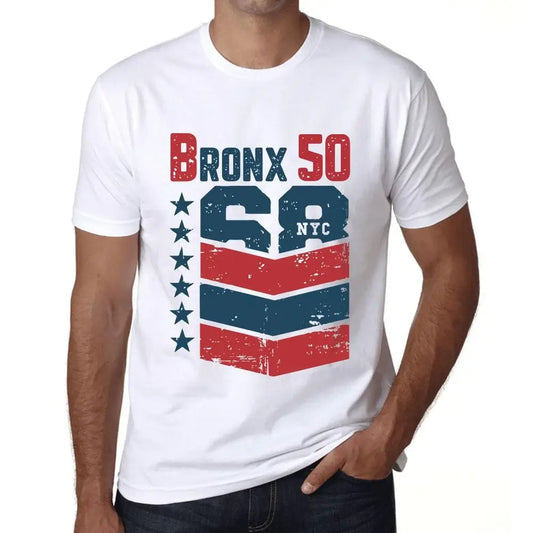 Men's Graphic T-Shirt Bronx 50 50th Birthday Anniversary 50 Year Old Gift 1974 Vintage Eco-Friendly Short Sleeve Novelty Tee