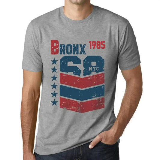 Men's Graphic T-Shirt Bronx 1985 39th Birthday Anniversary 39 Year Old Gift 1985 Vintage Eco-Friendly Short Sleeve Novelty Tee