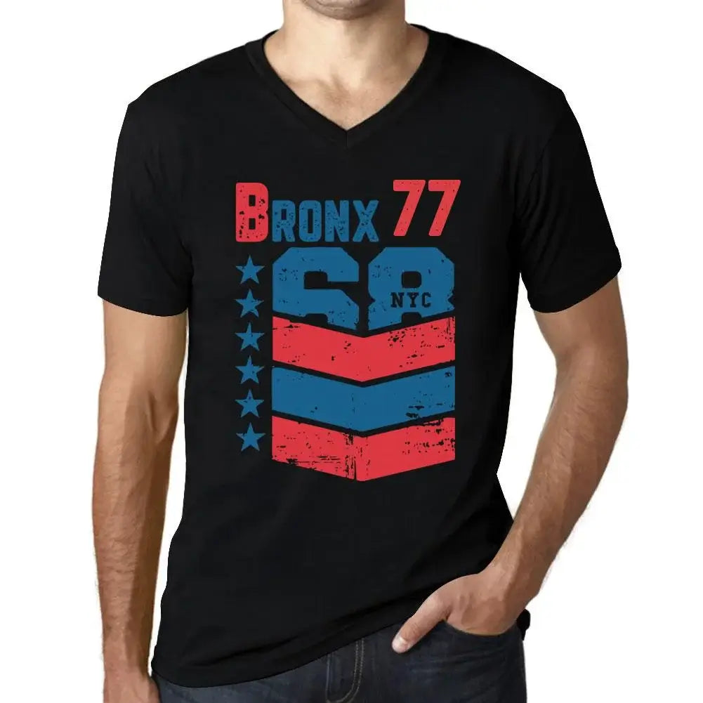 Men's Graphic T-Shirt Bronx 77 77th Birthday Anniversary 77 Year Old Gift 1947 Vintage Eco-Friendly Short Sleeve Novelty Tee