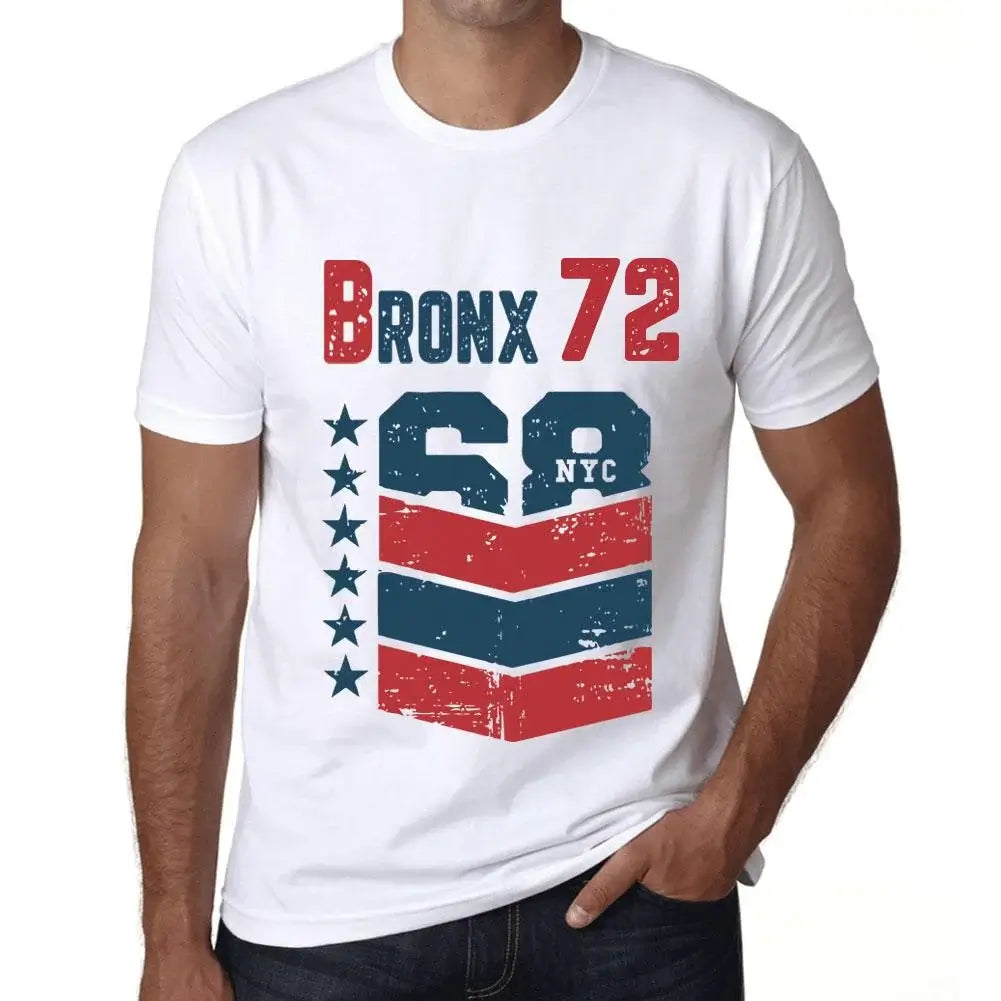 Men's Graphic T-Shirt Bronx 72 72nd Birthday Anniversary 72 Year Old Gift 1952 Vintage Eco-Friendly Short Sleeve Novelty Tee