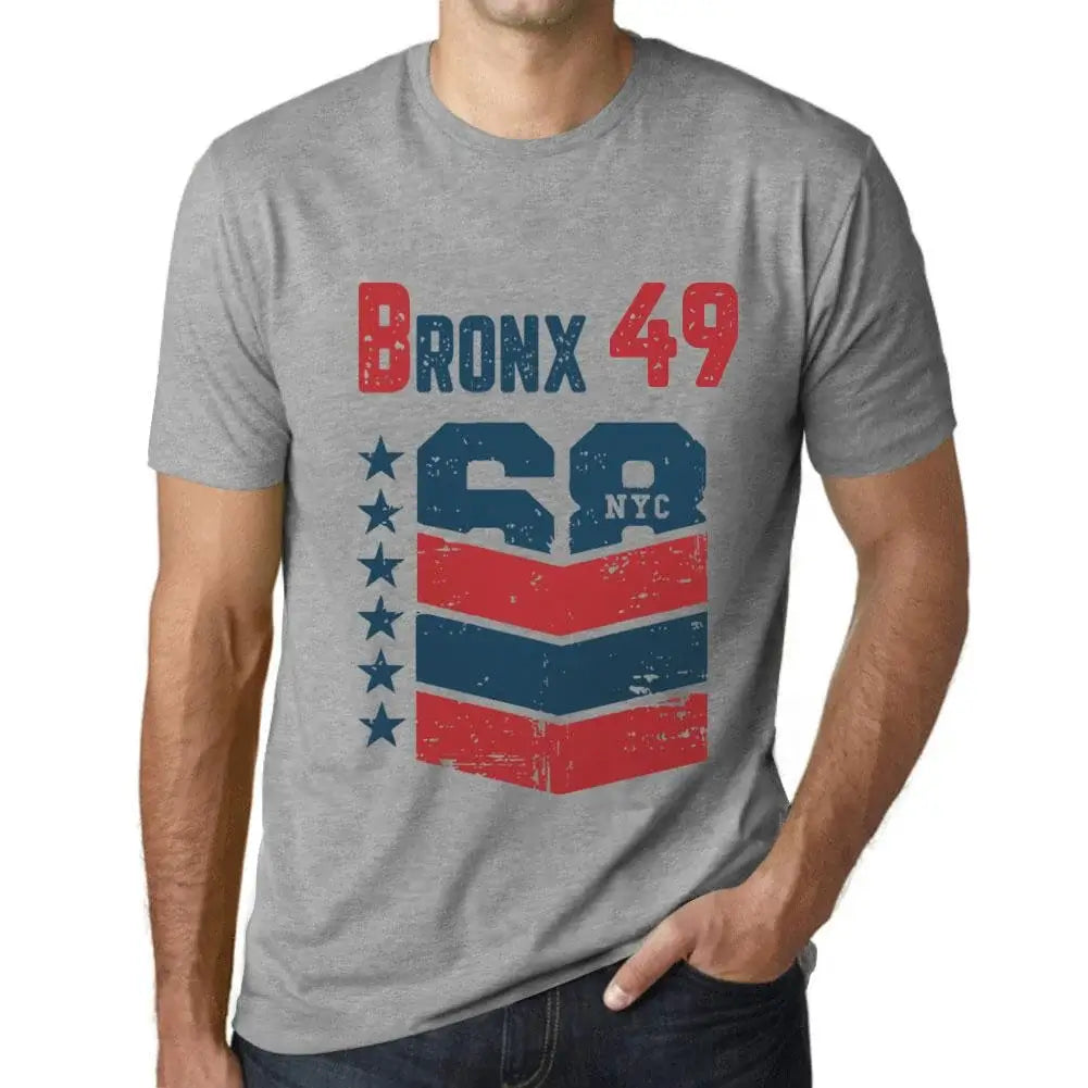 Men's Graphic T-Shirt Bronx 49 49th Birthday Anniversary 49 Year Old Gift 1975 Vintage Eco-Friendly Short Sleeve Novelty Tee