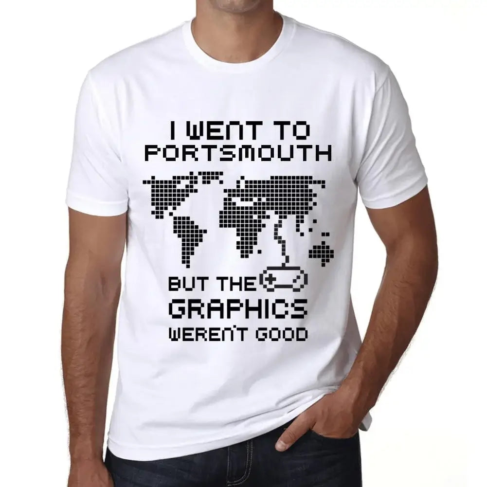 Men's Graphic T-Shirt I Went To Portsmouth But The Graphics Weren’t Good Eco-Friendly Limited Edition Short Sleeve Tee-Shirt Vintage Birthday Gift Novelty