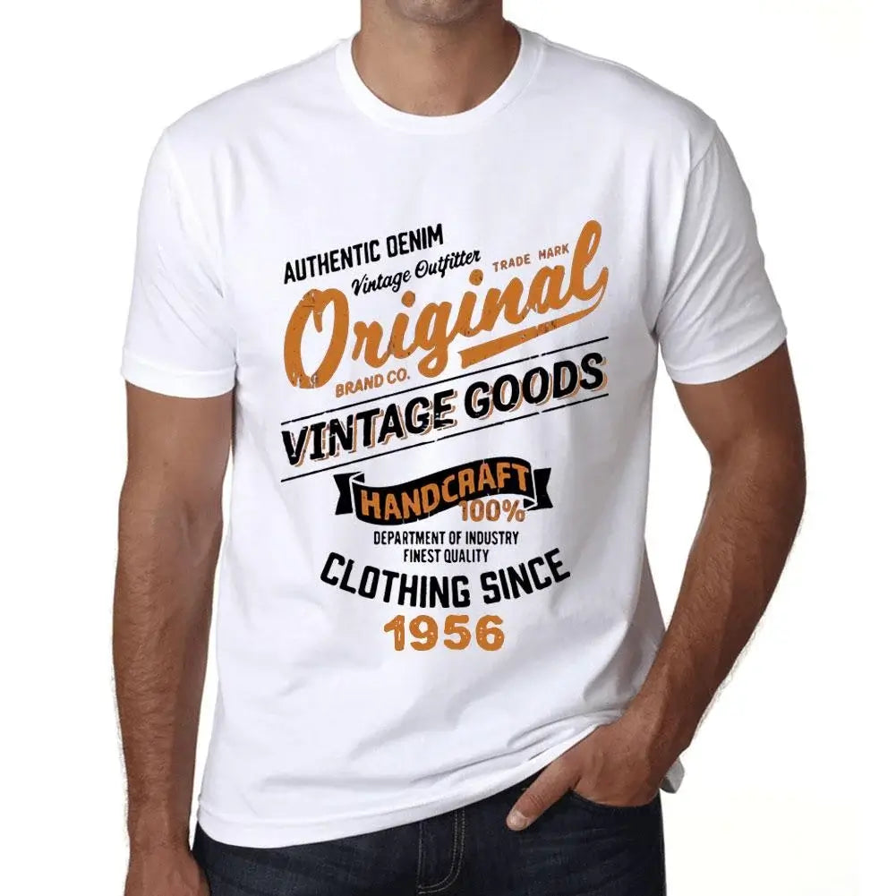 Men's Graphic T-Shirt Original Vintage Clothing Since 1956 68th Birthday Anniversary 68 Year Old Gift 1956 Vintage Eco-Friendly Short Sleeve Novelty Tee