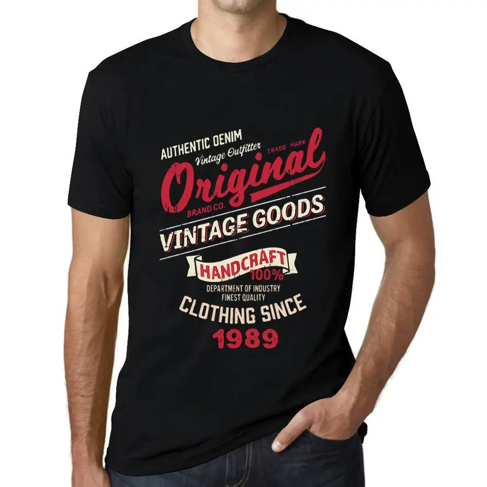 Men's Graphic T-Shirt Original Vintage Clothing Since 1989 35th Birthday Anniversary 35 Year Old Gift 1989 Vintage Eco-Friendly Short Sleeve Novelty Tee