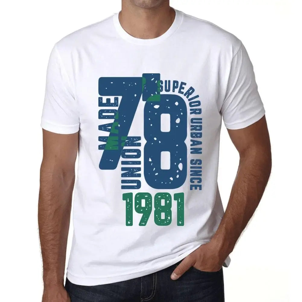 Men's Graphic T-Shirt Superior Urban Style Since 1981 43rd Birthday Anniversary 43 Year Old Gift 1981 Vintage Eco-Friendly Short Sleeve Novelty Tee