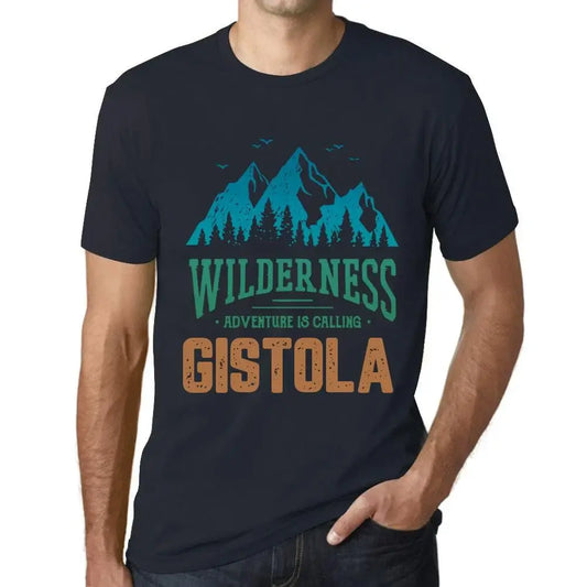 Men's Graphic T-Shirt Wilderness, Adventure Is Calling Gistola Eco-Friendly Limited Edition Short Sleeve Tee-Shirt Vintage Birthday Gift Novelty