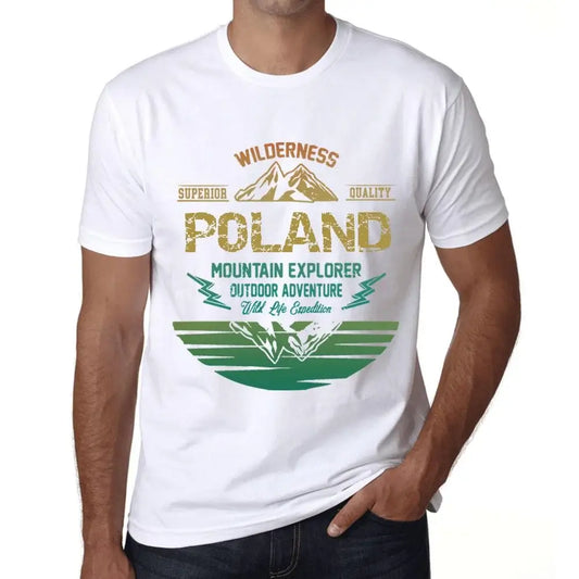 Men's Graphic T-Shirt Outdoor Adventure, Wilderness, Mountain Explorer Poland Eco-Friendly Limited Edition Short Sleeve Tee-Shirt Vintage Birthday Gift Novelty