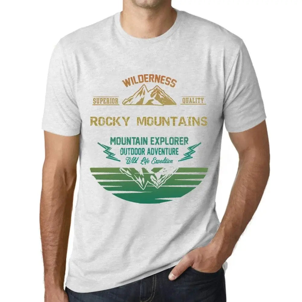 Men's Graphic T-Shirt Outdoor Adventure, Wilderness, Mountain Explorer Rocky Mountains Eco-Friendly Limited Edition Short Sleeve Tee-Shirt Vintage Birthday Gift Novelty