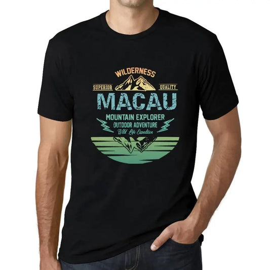 Men's Graphic T-Shirt Outdoor Adventure, Wilderness, Mountain Explorer Macau Eco-Friendly Limited Edition Short Sleeve Tee-Shirt Vintage Birthday Gift Novelty