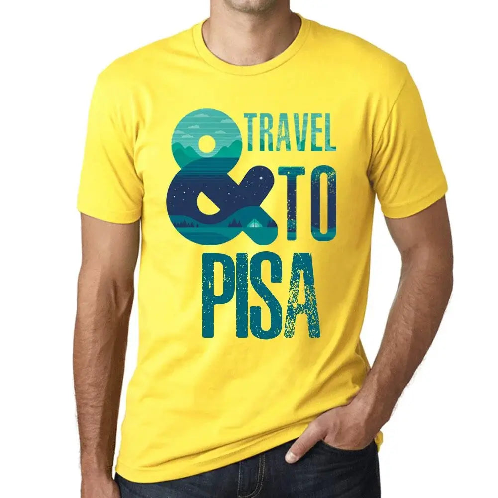 Men's Graphic T-Shirt And Travel To Pisa Eco-Friendly Limited Edition Short Sleeve Tee-Shirt Vintage Birthday Gift Novelty