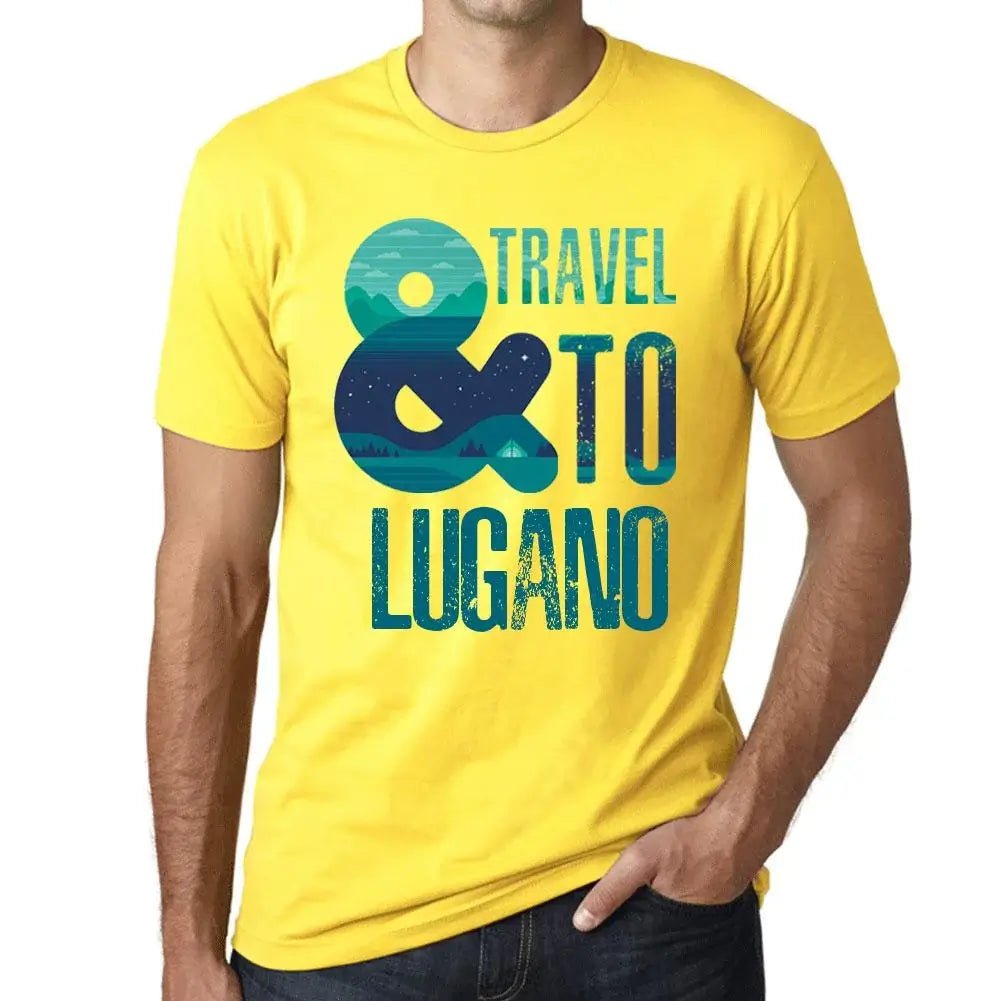 Men's Graphic T-Shirt And Travel To Lugano Eco-Friendly Limited Edition Short Sleeve Tee-Shirt Vintage Birthday Gift Novelty