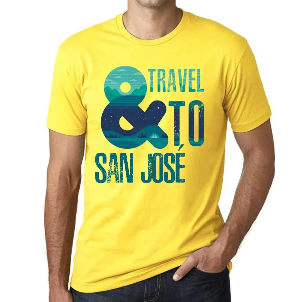 Men's Graphic T-Shirt And Travel To San José Eco-Friendly Limited Edition Short Sleeve Tee-Shirt Vintage Birthday Gift Novelty