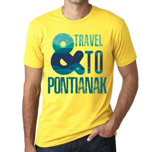 Men's Graphic T-Shirt And Travel To Pontianak Eco-Friendly Limited Edition Short Sleeve Tee-Shirt Vintage Birthday Gift Novelty