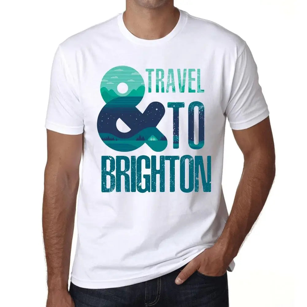 Men's Graphic T-Shirt And Travel To Brighton Eco-Friendly Limited Edition Short Sleeve Tee-Shirt Vintage Birthday Gift Novelty
