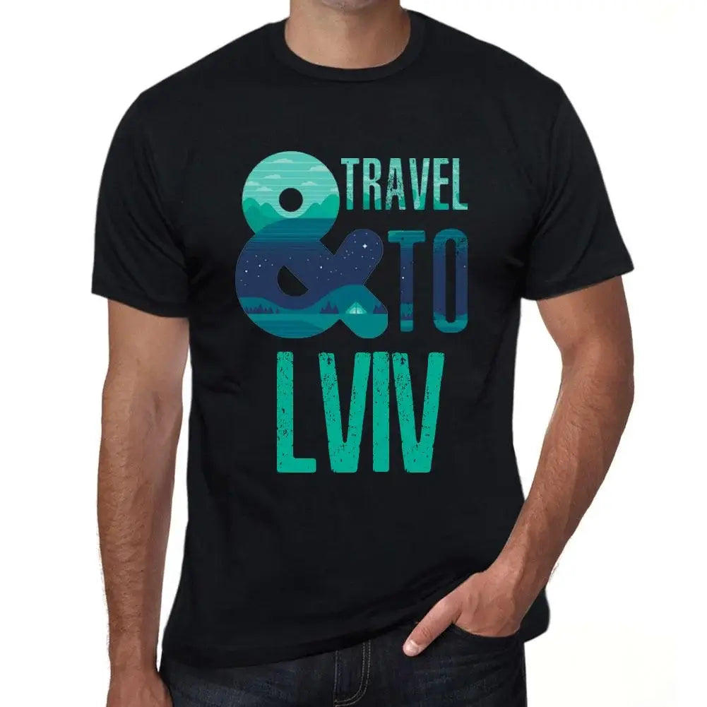 Men's Graphic T-Shirt And Travel To Lviv Eco-Friendly Limited Edition Short Sleeve Tee-Shirt Vintage Birthday Gift Novelty