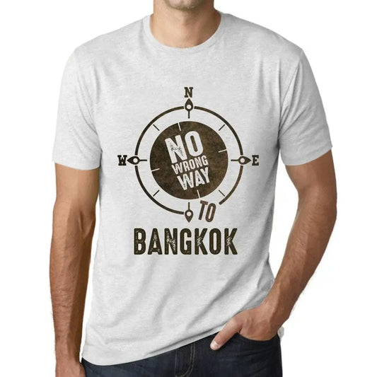 Men's Graphic T-Shirt No Wrong Way To Bangkok Eco-Friendly Limited Edition Short Sleeve Tee-Shirt Vintage Birthday Gift Novelty