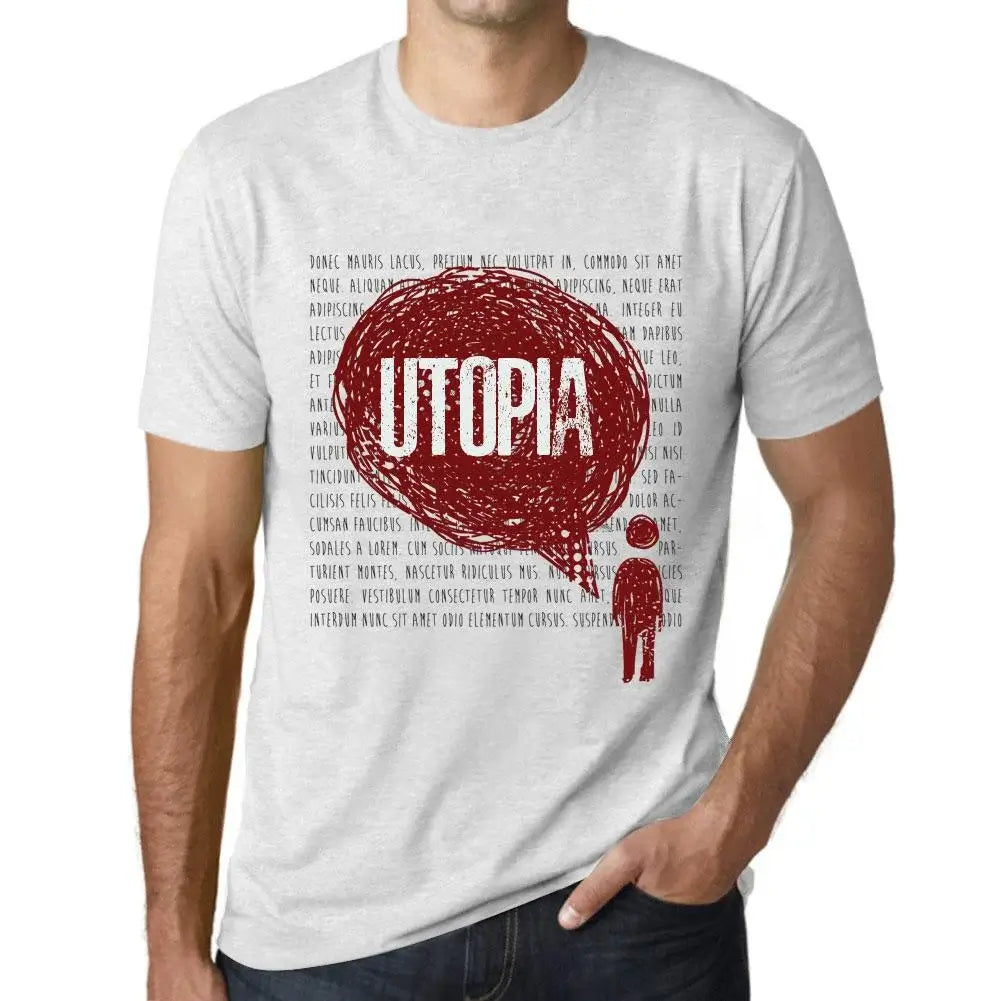 Men's Graphic T-Shirt Thoughts Utopia Eco-Friendly Limited Edition Short Sleeve Tee-Shirt Vintage Birthday Gift Novelty