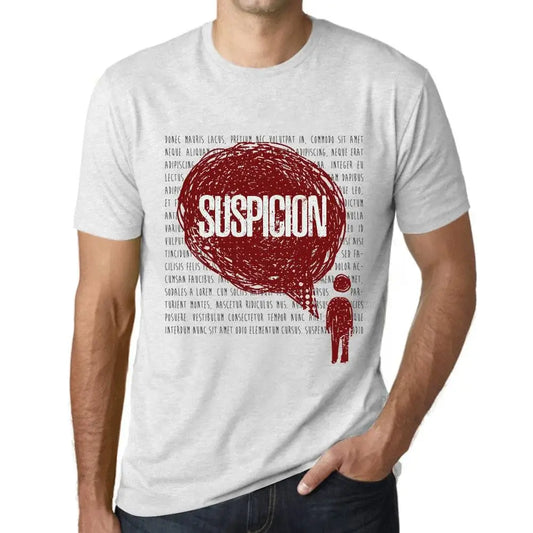 Men's Graphic T-Shirt Thoughts Suspicion Eco-Friendly Limited Edition Short Sleeve Tee-Shirt Vintage Birthday Gift Novelty