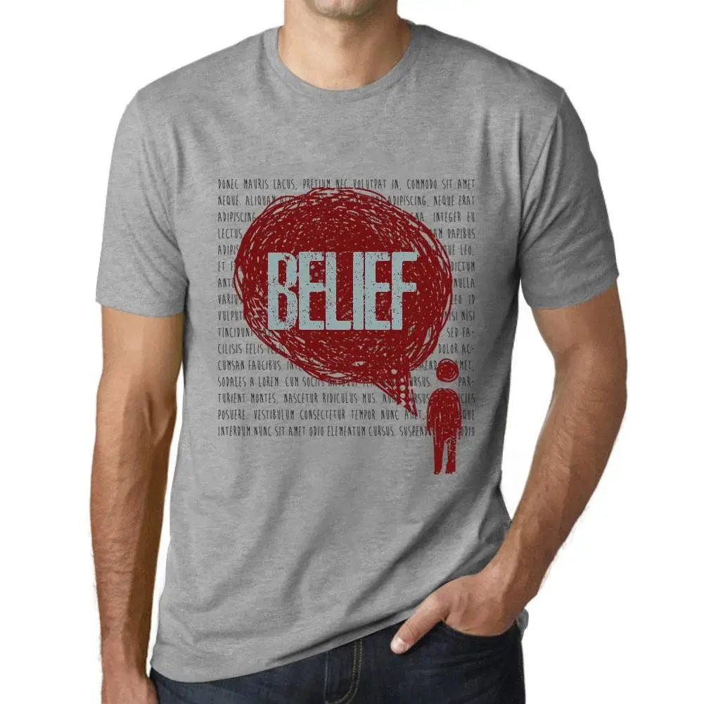 Men's Graphic T-Shirt Thoughts Belief Eco-Friendly Limited Edition Short Sleeve Tee-Shirt Vintage Birthday Gift Novelty