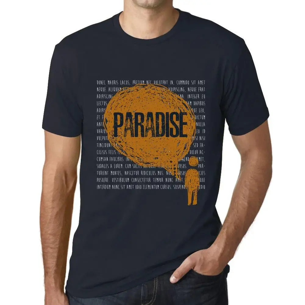 Men's Graphic T-Shirt Thoughts Paradise Eco-Friendly Limited Edition Short Sleeve Tee-Shirt Vintage Birthday Gift Novelty