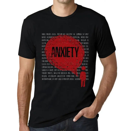 Men's Graphic T-Shirt Thoughts Anxiety Eco-Friendly Limited Edition Short Sleeve Tee-Shirt Vintage Birthday Gift Novelty