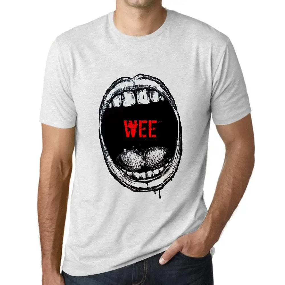 Men's Graphic T-Shirt Mouth Expressions Wee Eco-Friendly Limited Edition Short Sleeve Tee-Shirt Vintage Birthday Gift Novelty