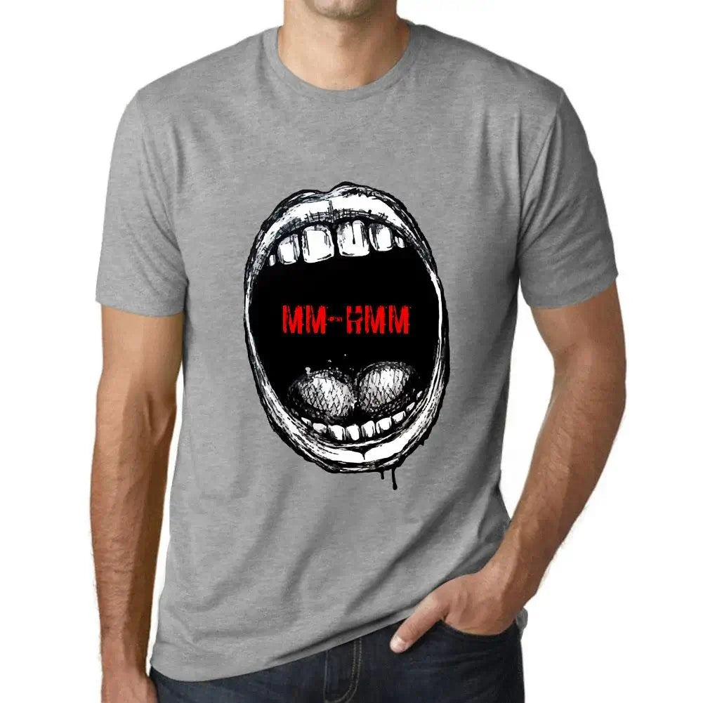 Men's Graphic T-Shirt Mouth Expressions Mm-Hmm Eco-Friendly Limited Edition Short Sleeve Tee-Shirt Vintage Birthday Gift Novelty