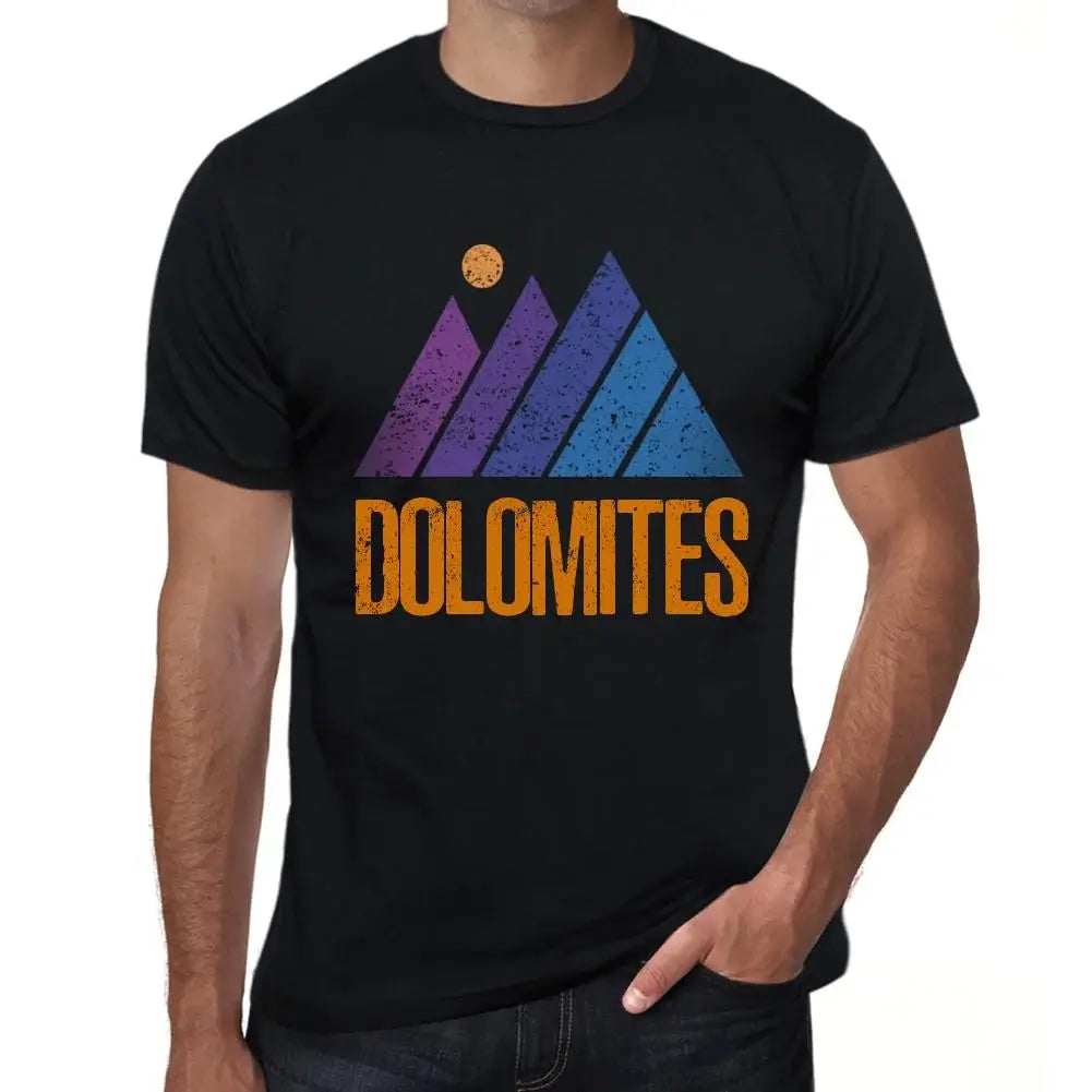 Men's Graphic T-Shirt Mountain Dolomites Eco-Friendly Limited Edition Short Sleeve Tee-Shirt Vintage Birthday Gift Novelty