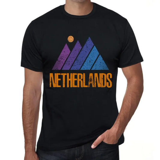 Men's Graphic T-Shirt Mountain Netherlands Eco-Friendly Limited Edition Short Sleeve Tee-Shirt Vintage Birthday Gift Novelty