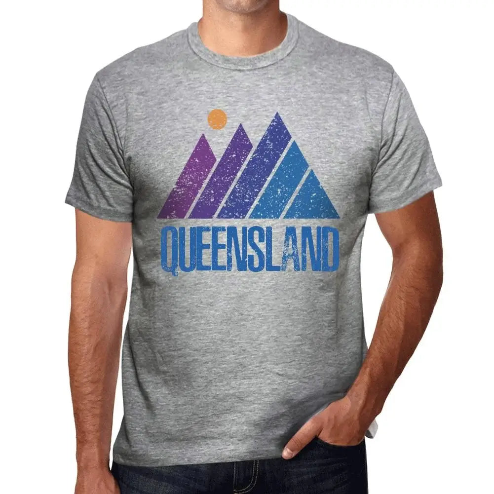 Men's Graphic T-Shirt Mountain Queensland Eco-Friendly Limited Edition Short Sleeve Tee-Shirt Vintage Birthday Gift Novelty