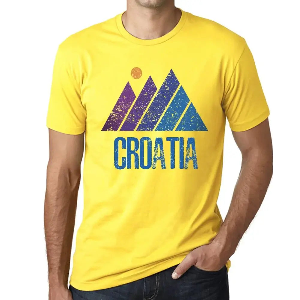 Men's Graphic T-Shirt Mountain Croatia Eco-Friendly Limited Edition Short Sleeve Tee-Shirt Vintage Birthday Gift Novelty