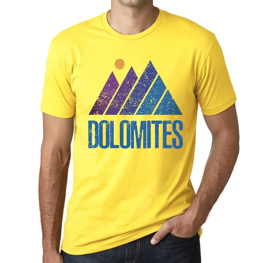 Men's Graphic T-Shirt Mountain Dolomites Eco-Friendly Limited Edition Short Sleeve Tee-Shirt Vintage Birthday Gift Novelty