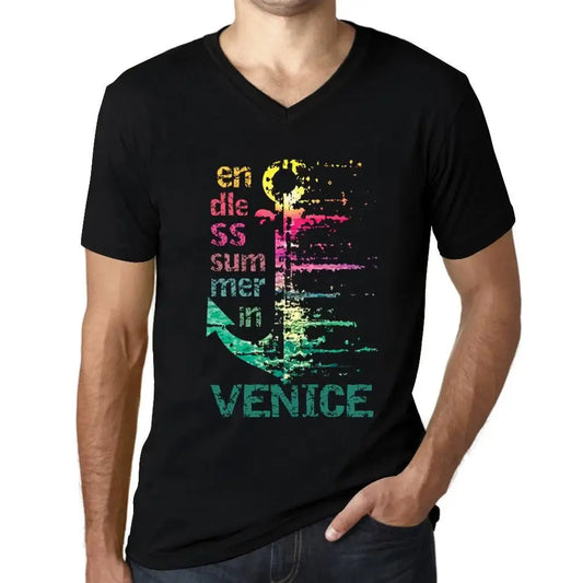 Men's Graphic T-Shirt V Neck Endless Summer In Venice Eco-Friendly Limited Edition Short Sleeve Tee-Shirt Vintage Birthday Gift Novelty