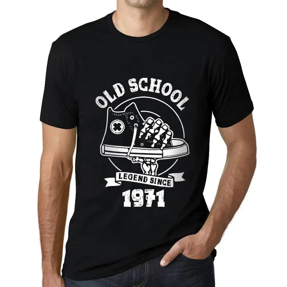 Men's Graphic T-Shirt Old School Legend Since 1971 53rd Birthday Anniversary 53 Year Old Gift 1971 Vintage Eco-Friendly Short Sleeve Novelty Tee