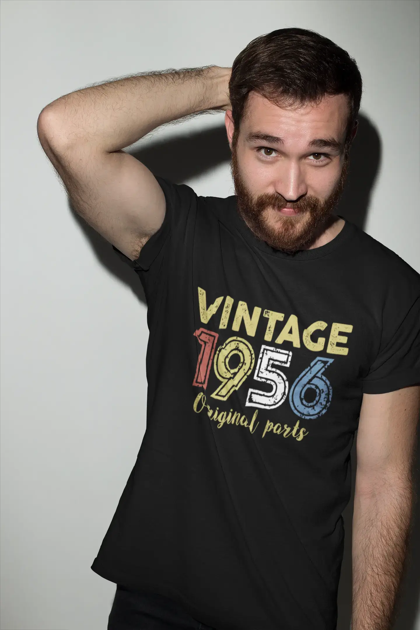 ULTRABASIC - Graphic Printed Men's Vintage 1956 T-Shirt Deep Black