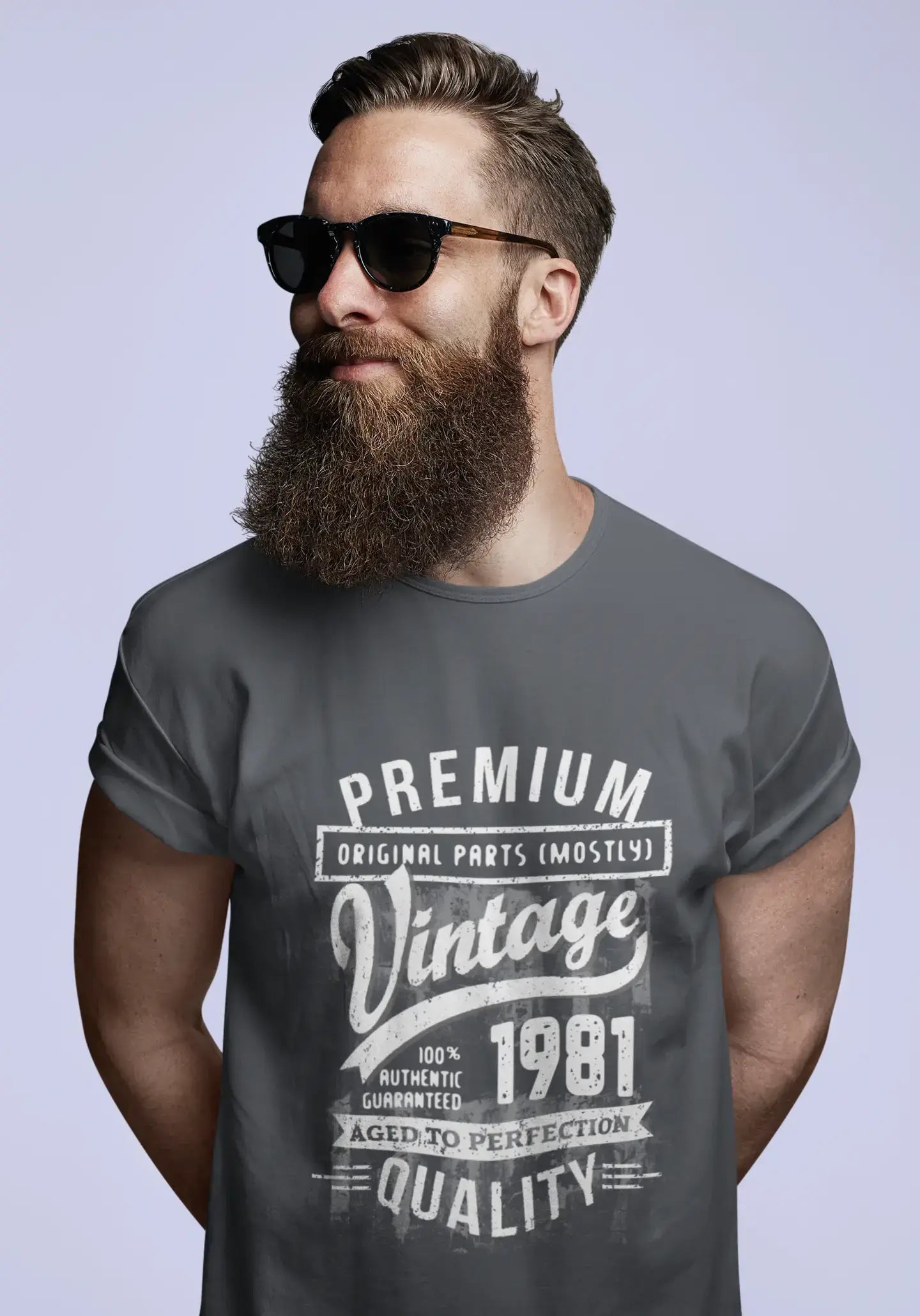 ULTRABASIC - Graphic Men's 1981 Aged to Perfection Birthday Gift T-Shirt