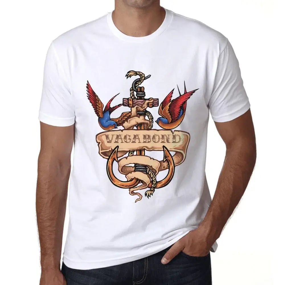 Men's Graphic T-Shirt Anchor Tattoo Vagabond Eco-Friendly Limited Edition Short Sleeve Tee-Shirt Vintage Birthday Gift Novelty
