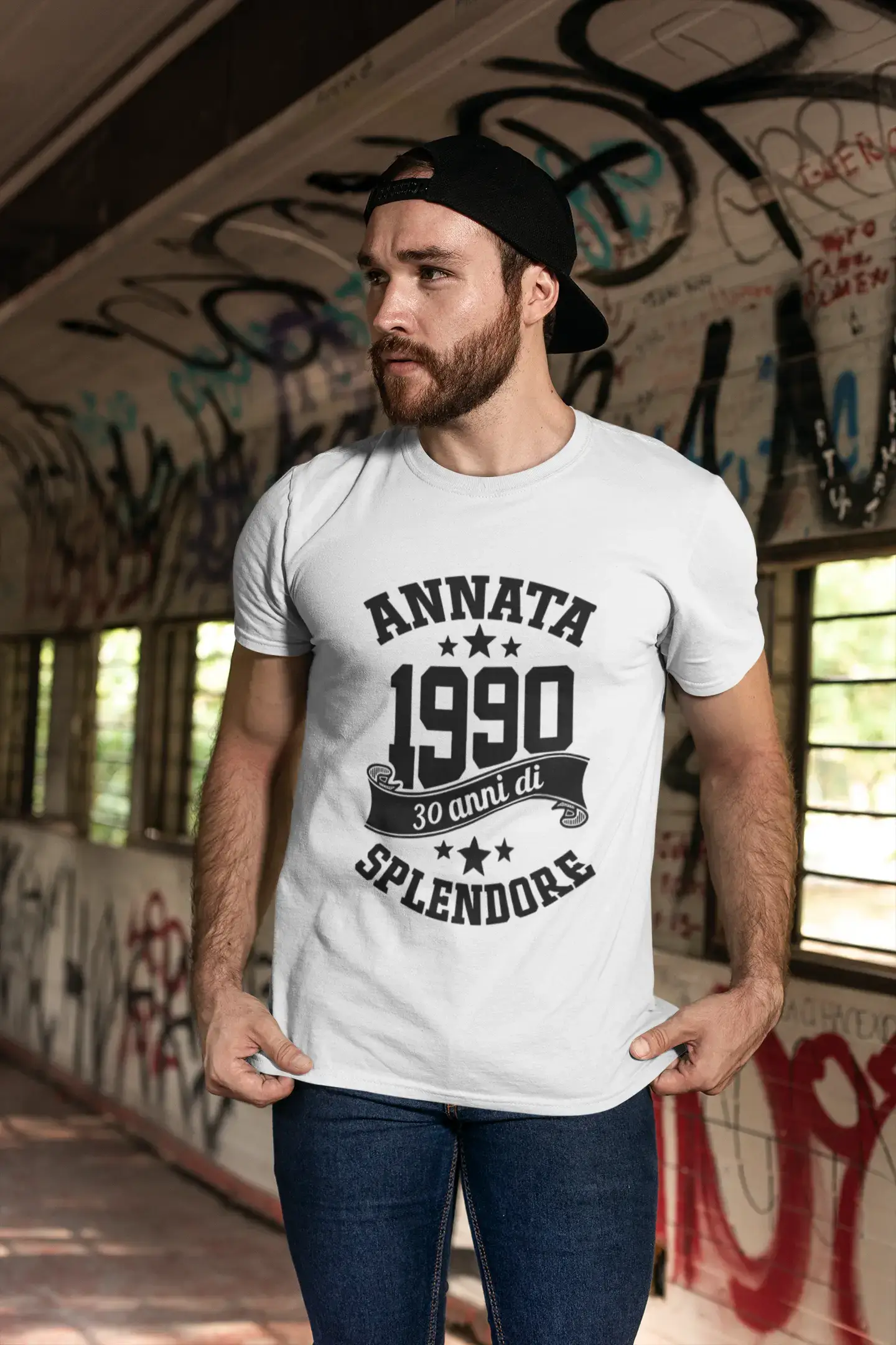 Ultrabasic® Homme T-Shirt Graphique Vintage Fatto nel 1990, 30 Anni di Splendore Anniversaire Cadeau