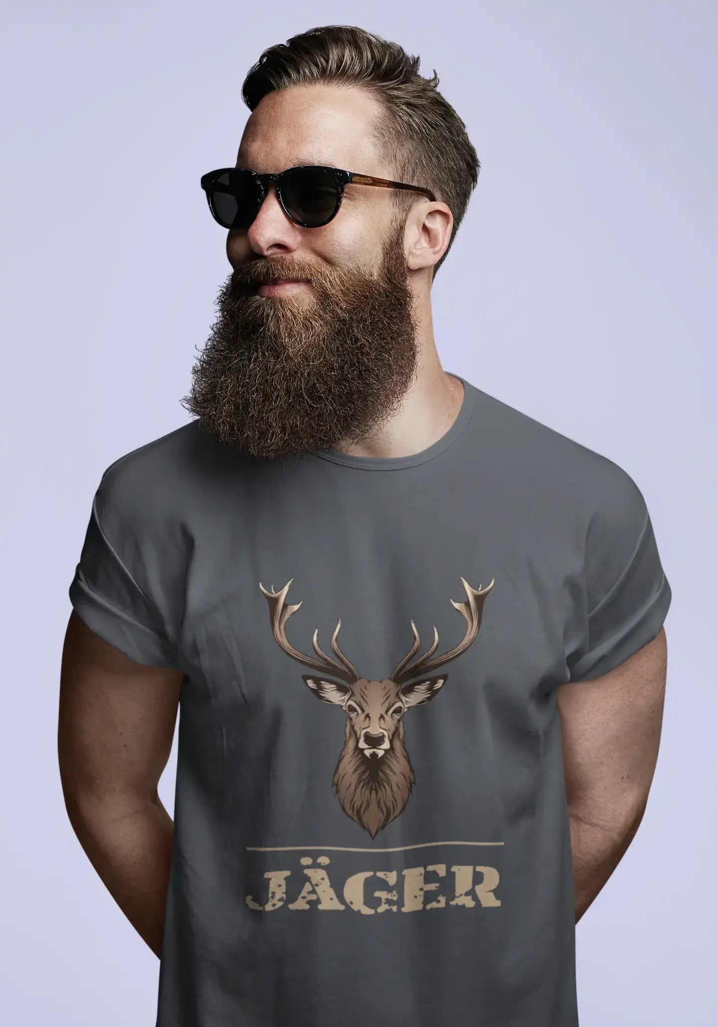 Men's Graphic T-Shirt Hirsch Jäger Idea Gift